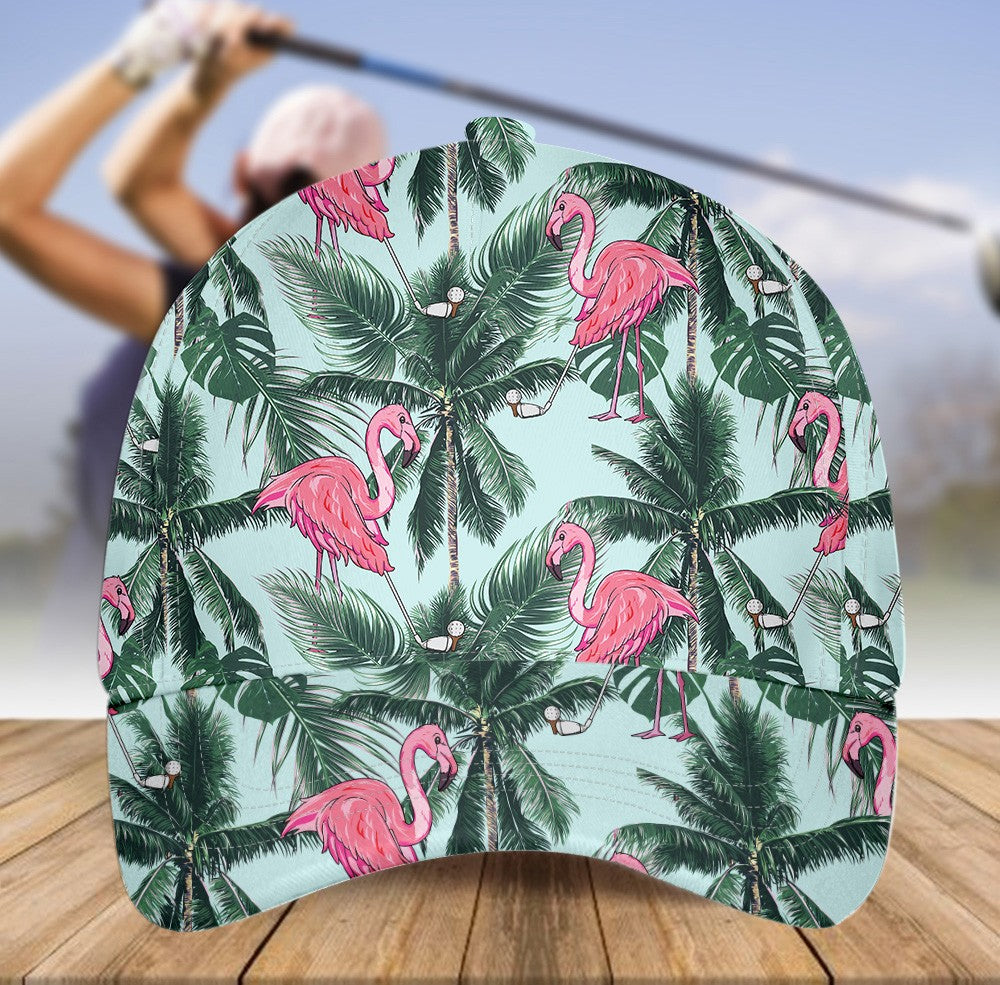 Seamless Tropical Flamingo Golf V3 Cap CVH010201