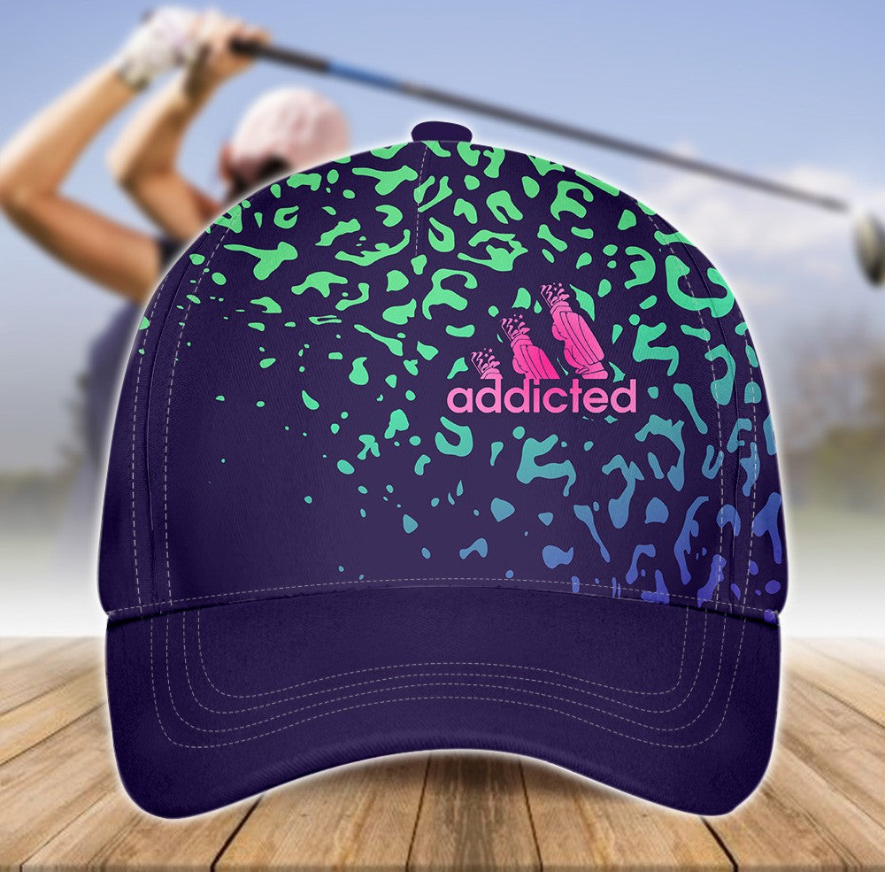 Gradient Women Golf Silhouette Leopard Cap CVH100301