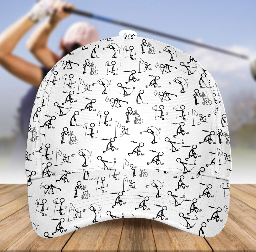 Stickfigures Playing Golf Cap CVH150101