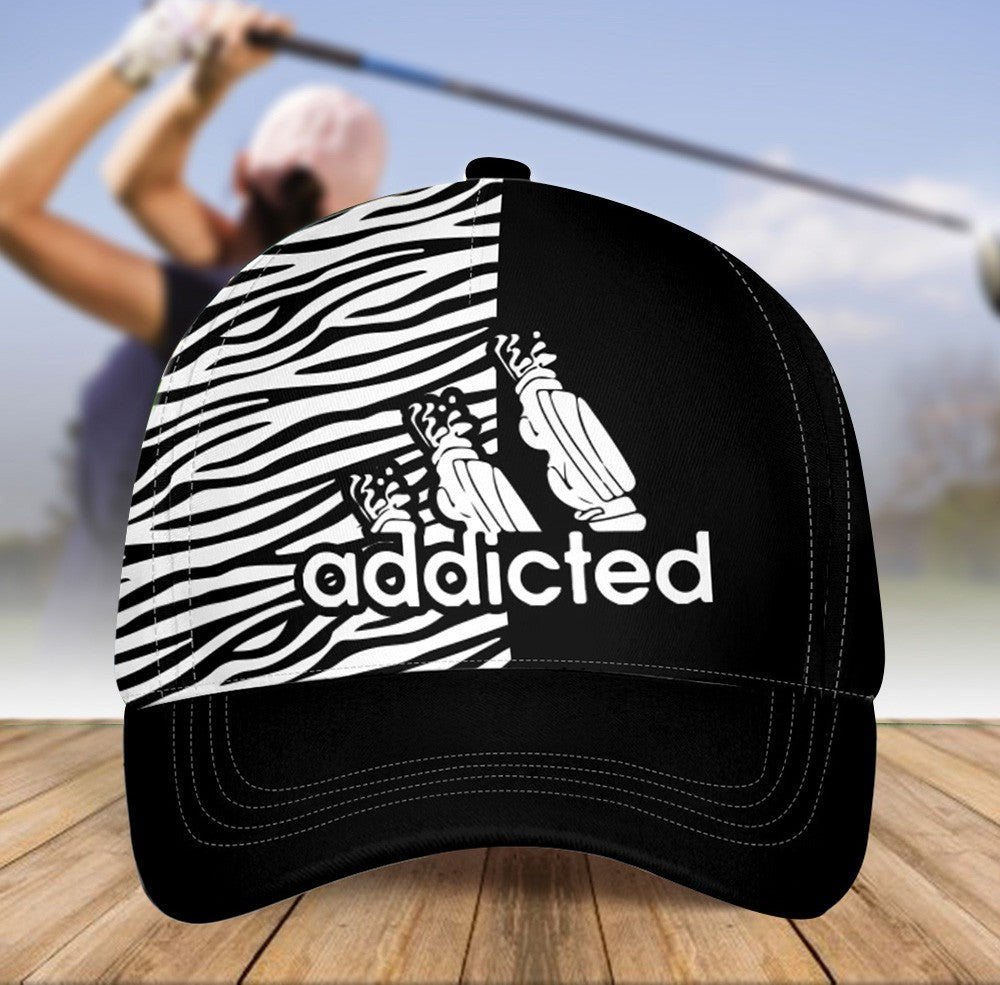 Zebra Pattern Golf Addicted Cap CVH180101