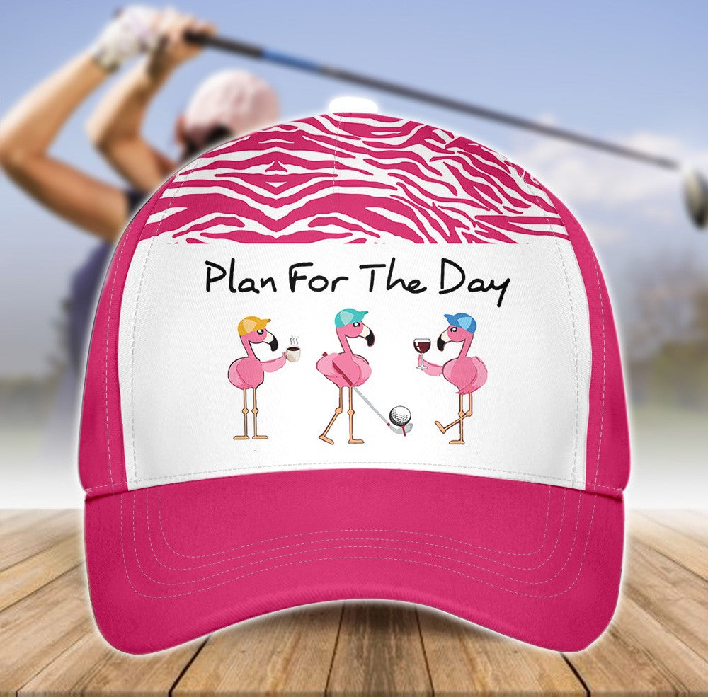 Plan For The Day Drink Wine Flamingo Cap CVH180201