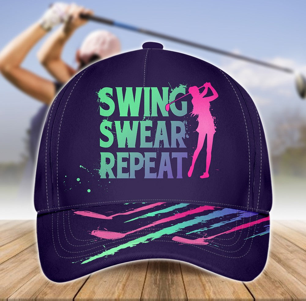 Gradient Swing Swear Repeat Golf Clubs Cap CVH210201