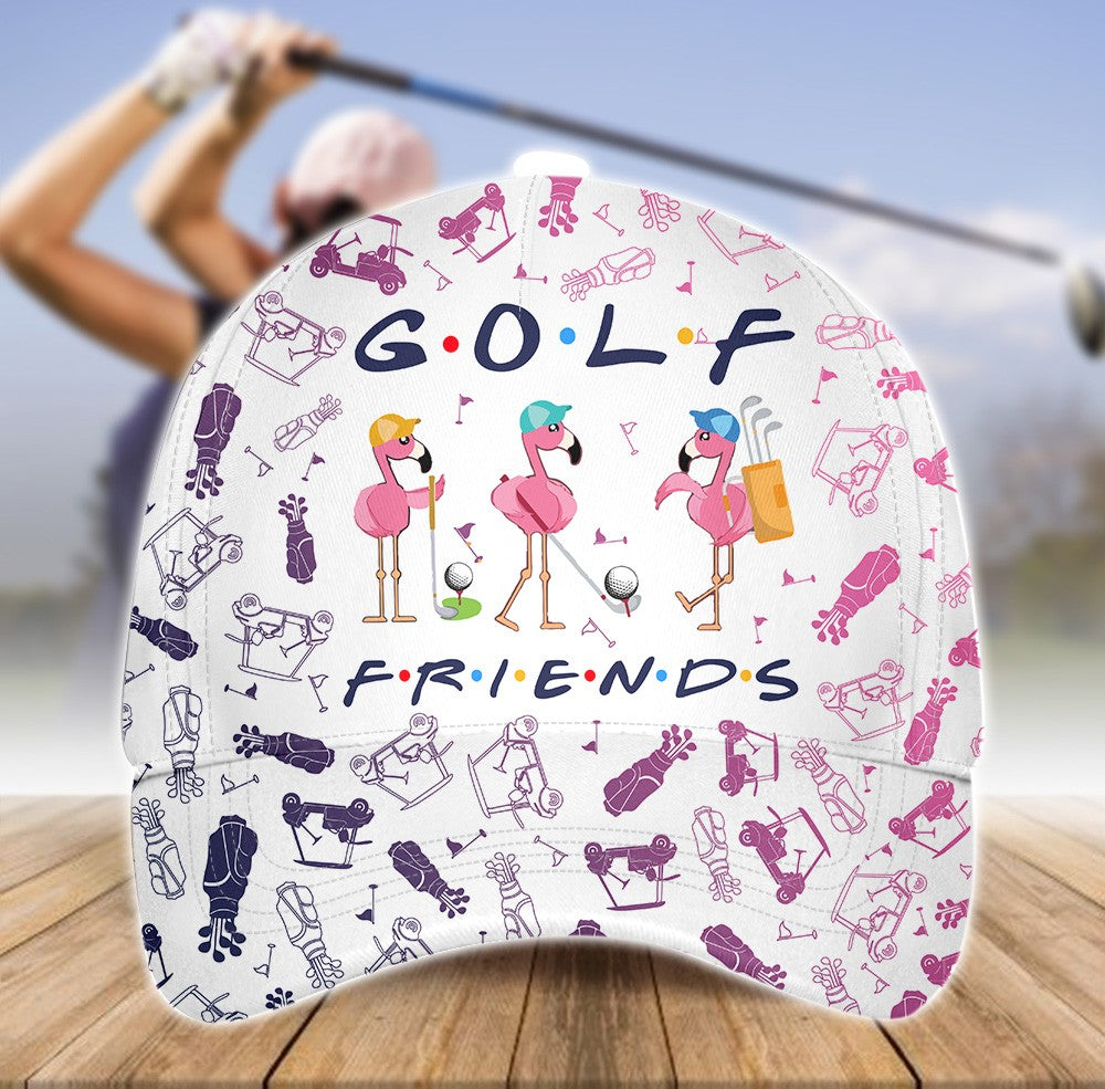 Flamingo Golf Friends Pattern Cap CVH240201