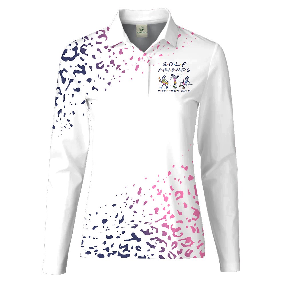 Golf Friends Leopard Par Then Bar Women Polo Shirt LLVH090801