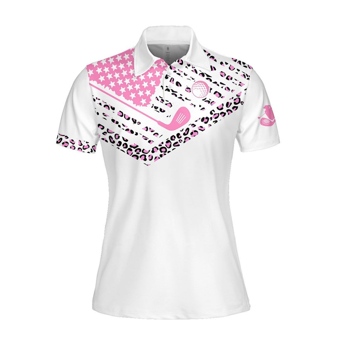 Leopard Swing Swear Repeat Pink Women Polo Shirt LVH290801