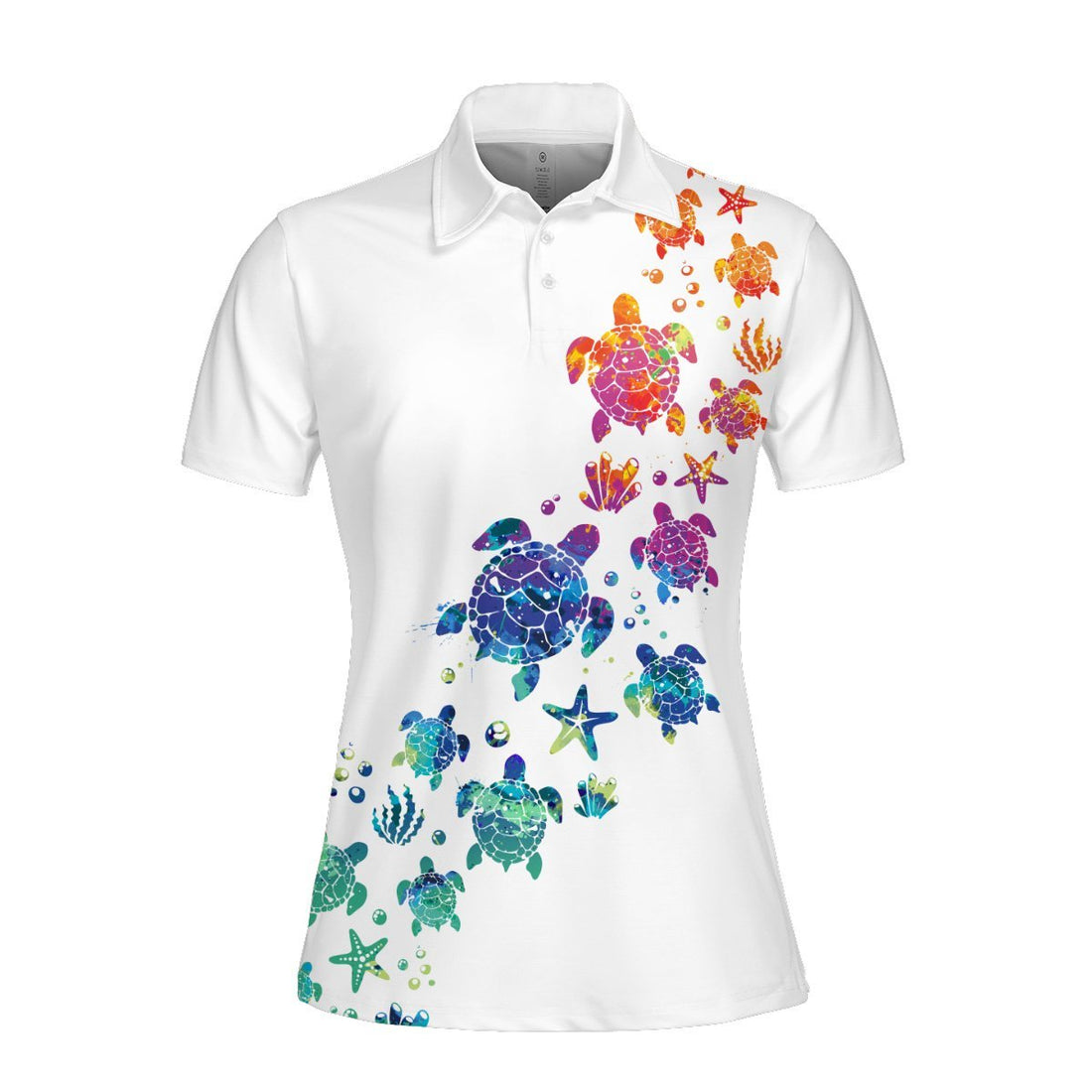 Ocean Turtle Water Color Life Is Short, Swing Hard Women Polo Shirt LVH060901