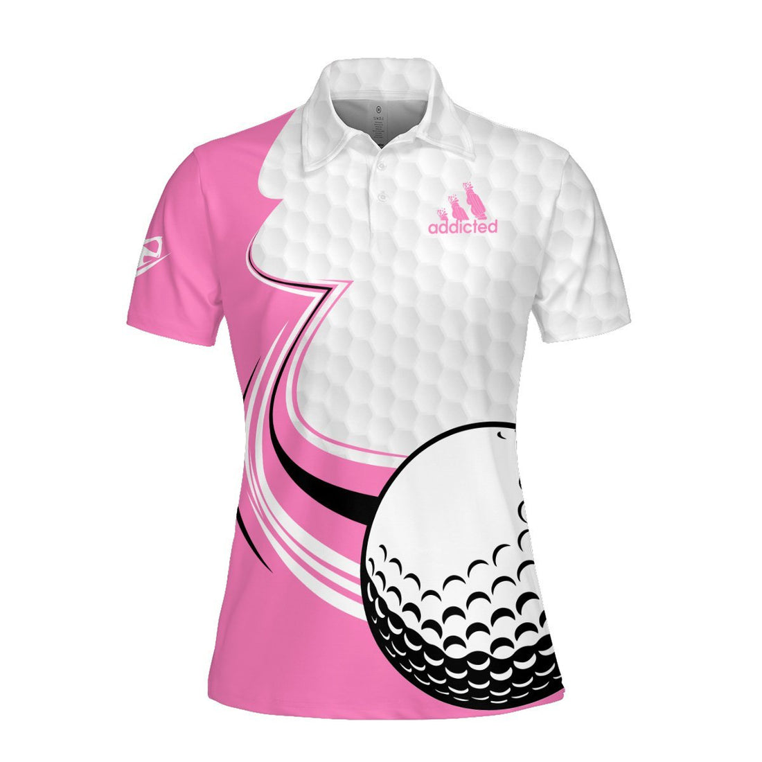 I Hate Golf Golf Ball Pink Women Polo Shirt LVH240901