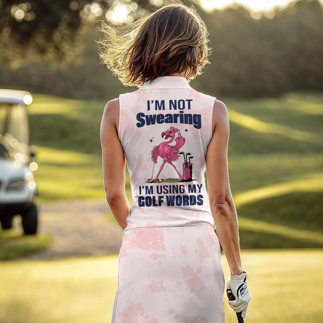 Flamingo I'm Not Swearing Women Polo Shirt V2 LVH180901