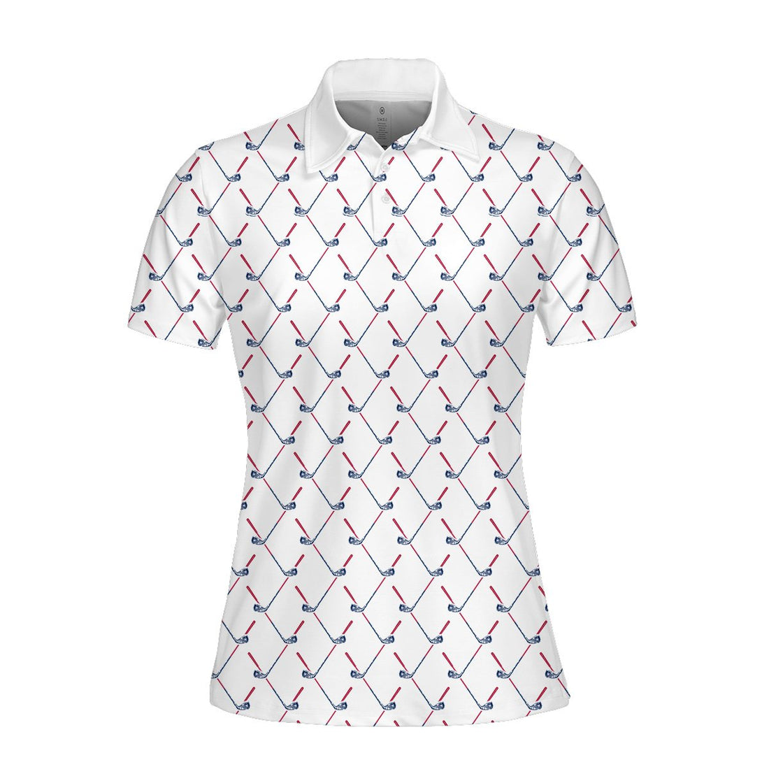USA Flag Golf Club Pattern Women Polo Shirt LVH240801