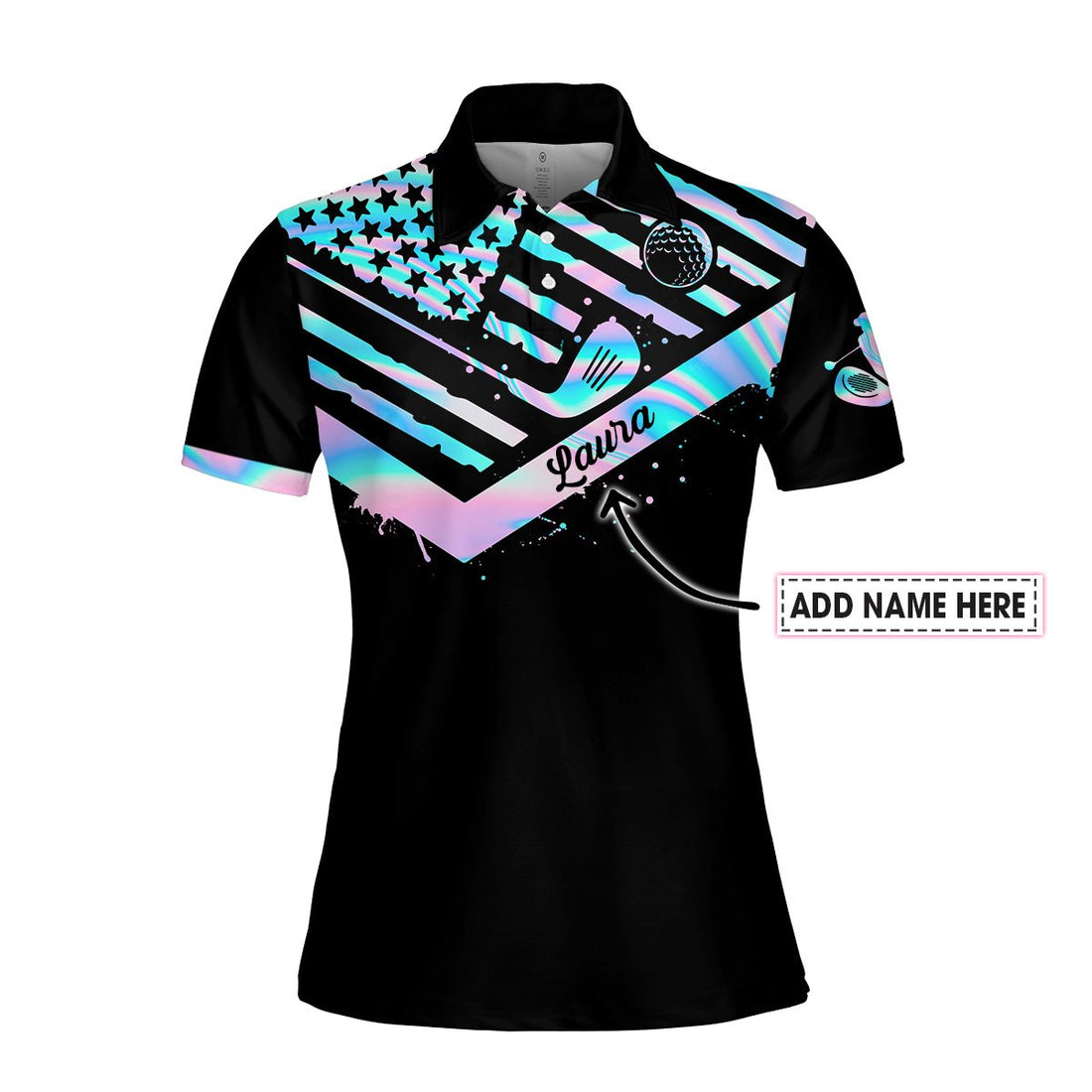 Hologram Swing Swear Repeat Women Polo Shirt LVH190101