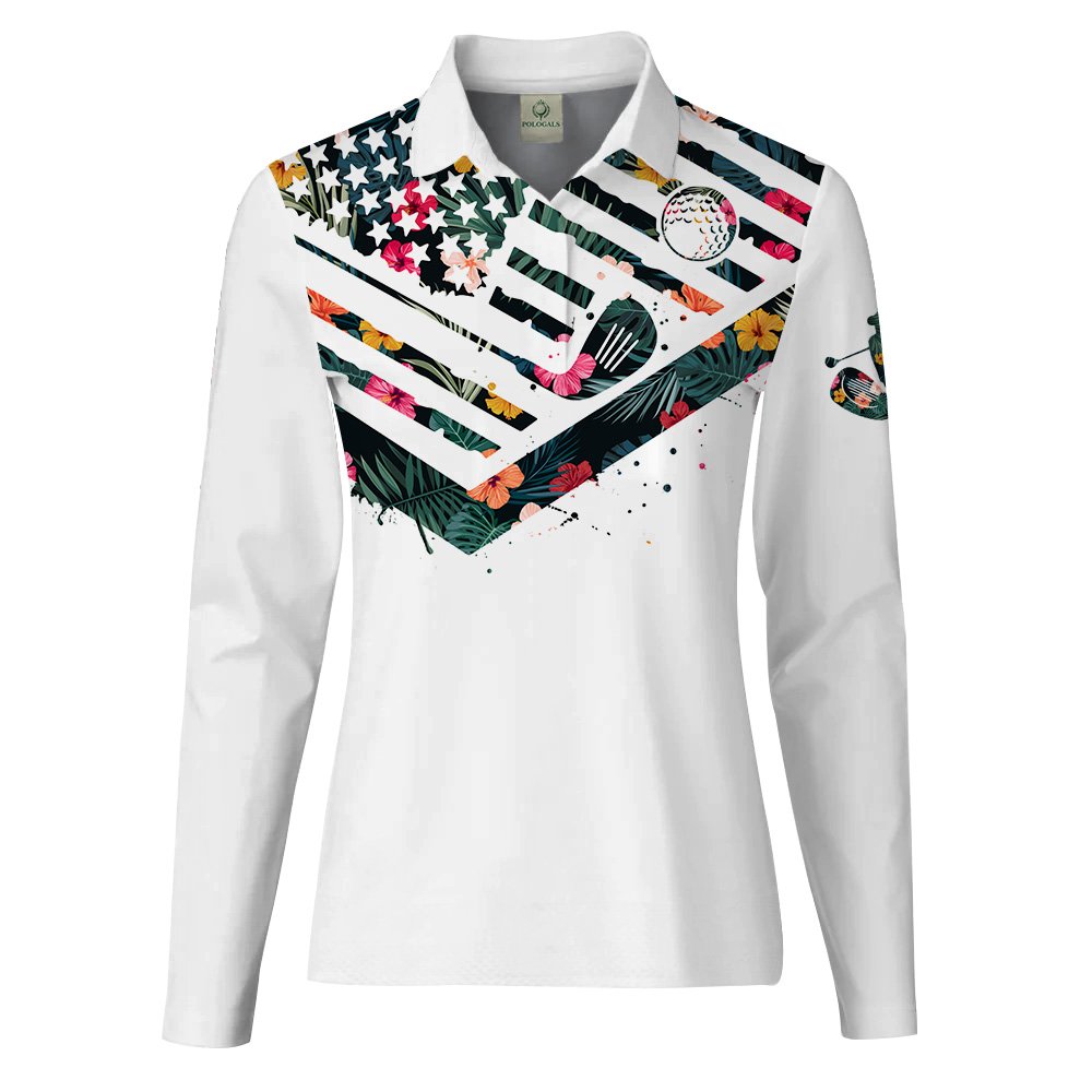TROPICAL FLOWER I'M NOT SWEARING WOMEN Polo Shirt LLVH210501