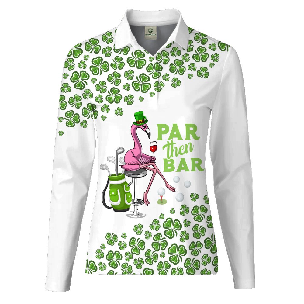 Par Then Bar St Patrick's Day Golf Wine Women Polo Shirt LVH020701