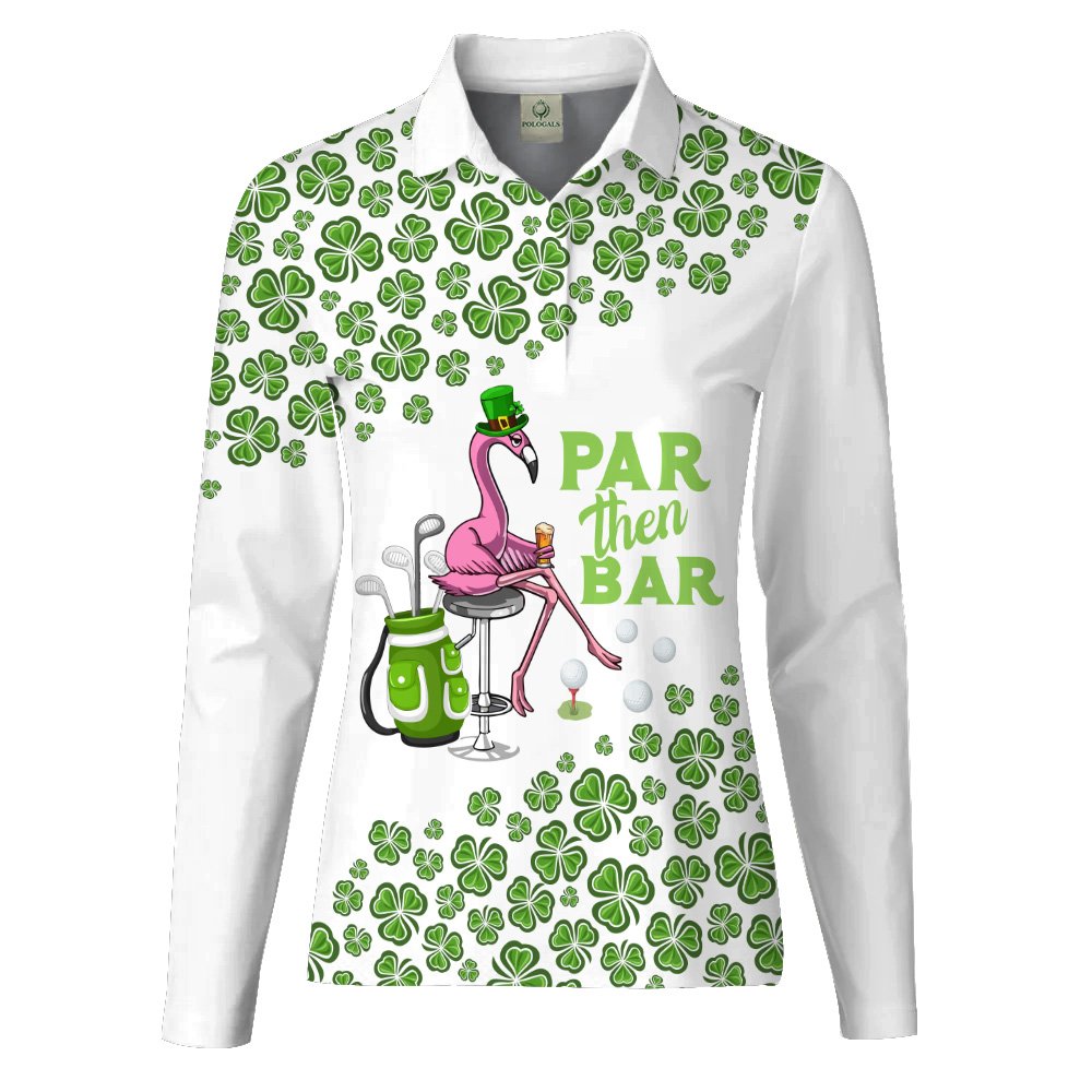 Par Then Bar St Patrick's Day Golf Beer Women Polo Shirt LVH030701