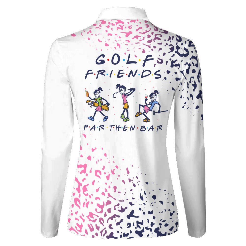Golf Friends Leopard Par Then Bar Women Polo Shirt LLVH090801