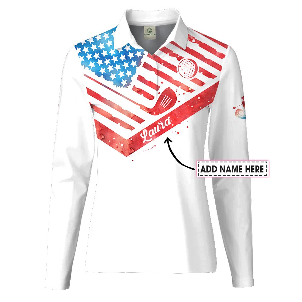 USA Golf Friends Flamingo Women Polo Shirt LLVH250801