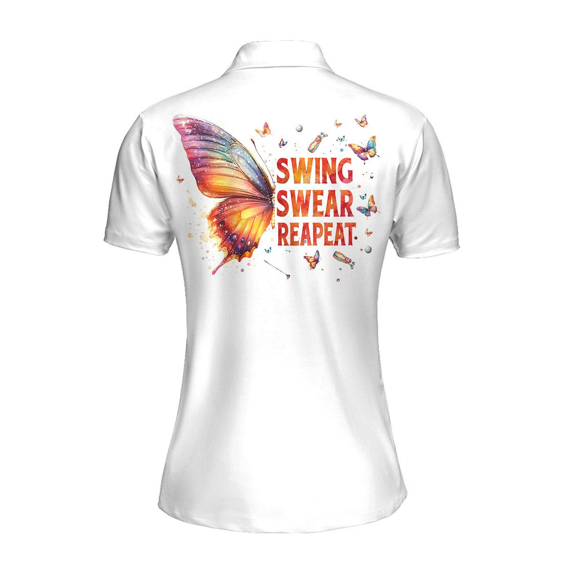 Butterfly Swing Swear Repeat Women Polo Shirt LVH210901