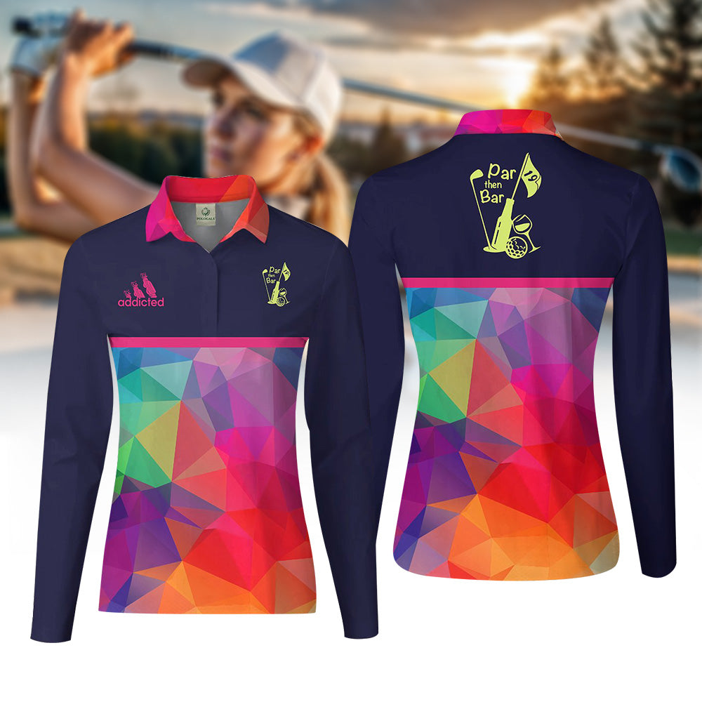 Par Then Bar Color Women Polo Shirt LLVH140301