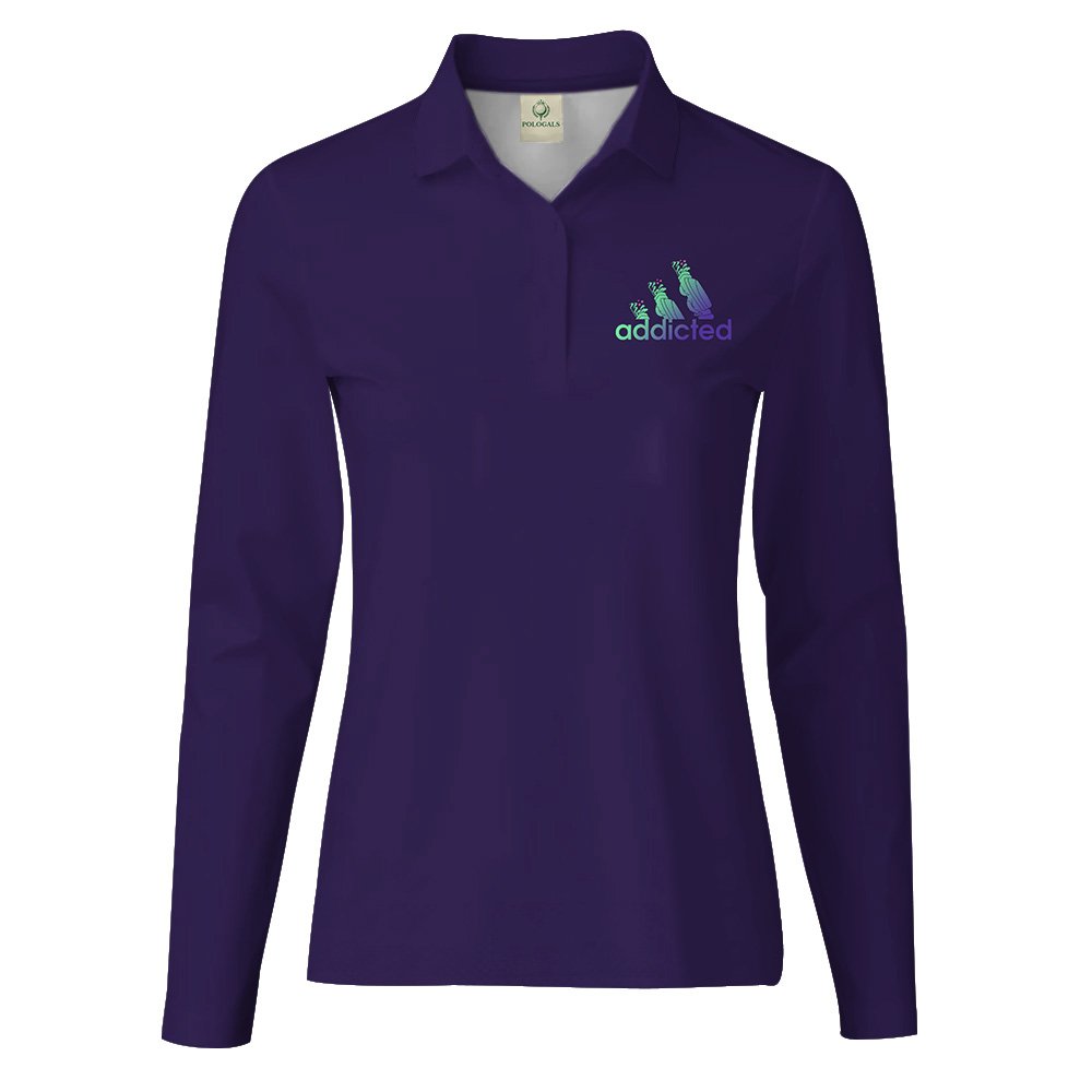 Gradient Par Then Bar Flamingo Women Polo Shirt LLVH080101