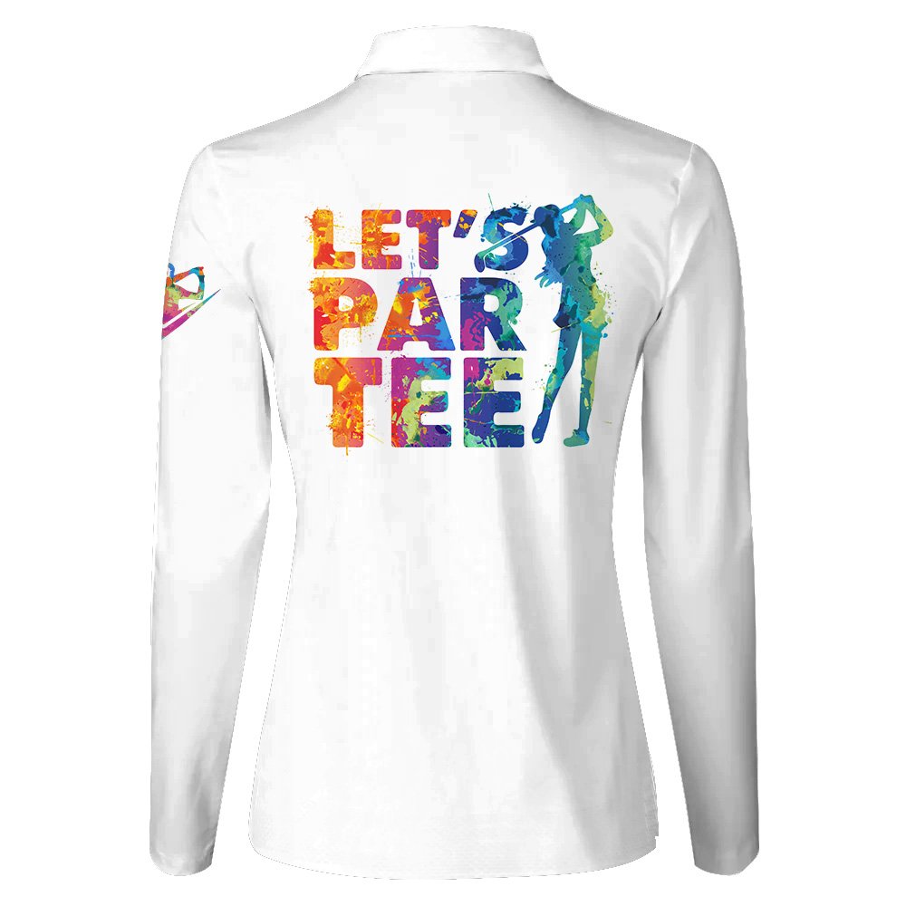 Watercolor Let's Par Tee Women Polo Shirt LLVH040201