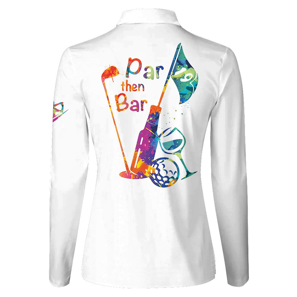 Water Color Par Then Bar Addicted Women Polo Shirt LLVH220201