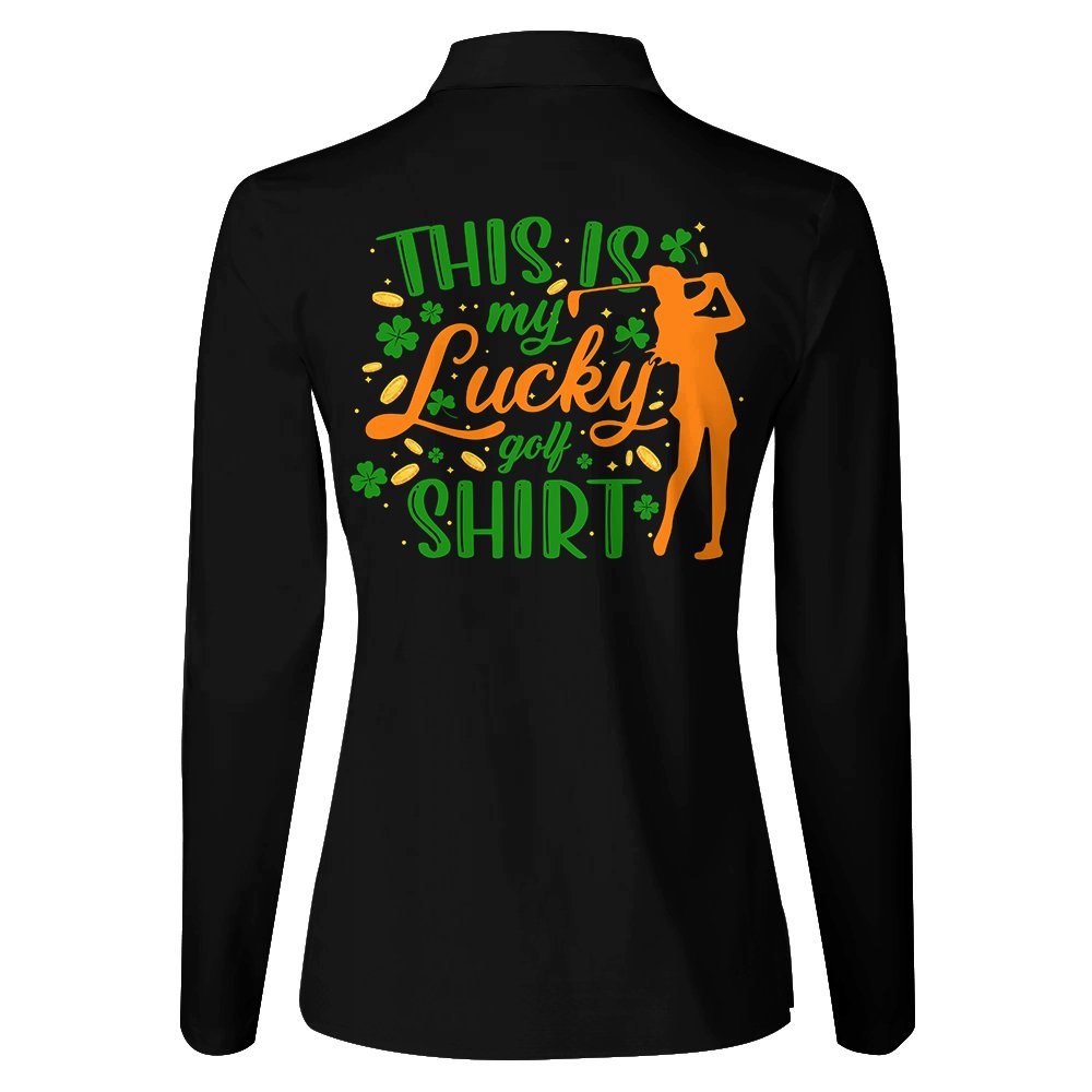 Black Version This Is My Lucky Golf Shirt ST Patrick's Day Women Golf Polo Shirt V2 LLVH250601