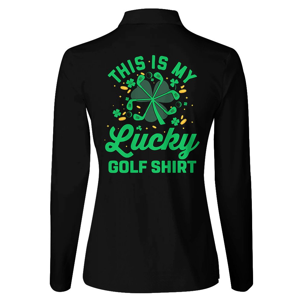 Black Version This Is My Lucky Golf Shirt ST Patrick's Day Women Polo Shirt LVH240601