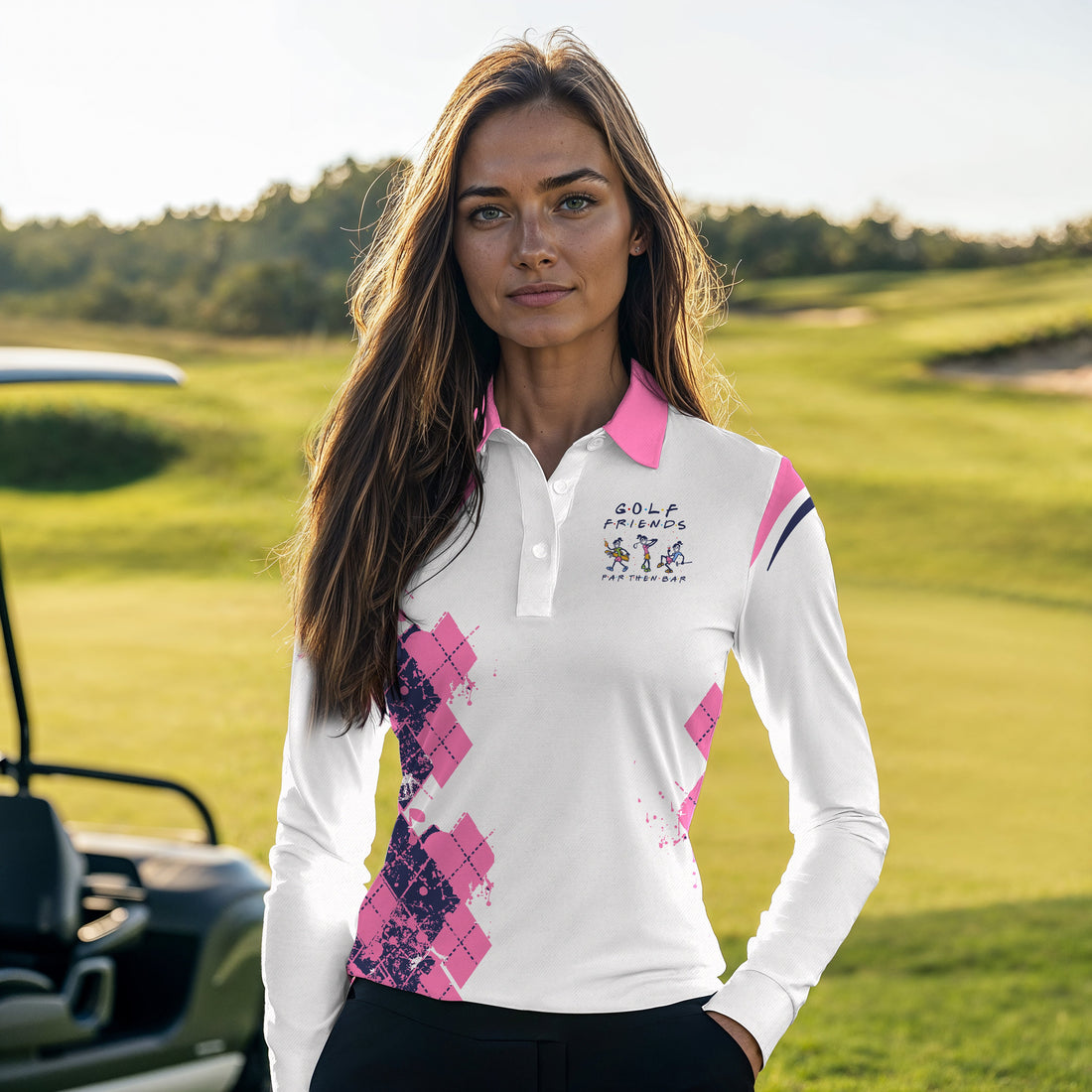 Golf Friends Par Then Bar Women Polo Shirt LLVH080801
