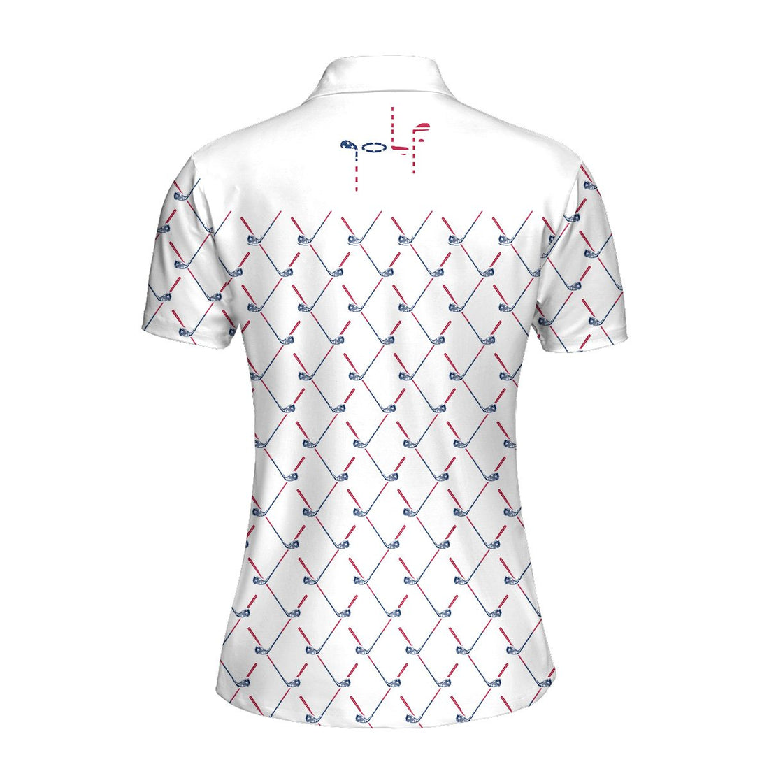 USA Flag Golf Club Pattern Women Polo Shirt LVH240801
