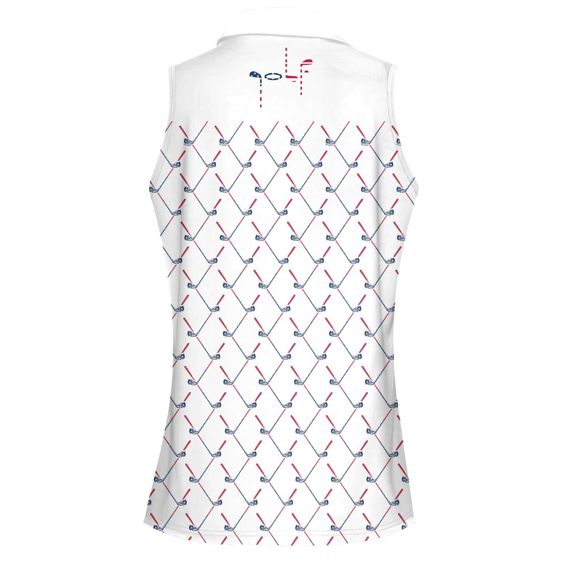 USA Flag Golf Club Pattern Women Polo Shirt LVH240801