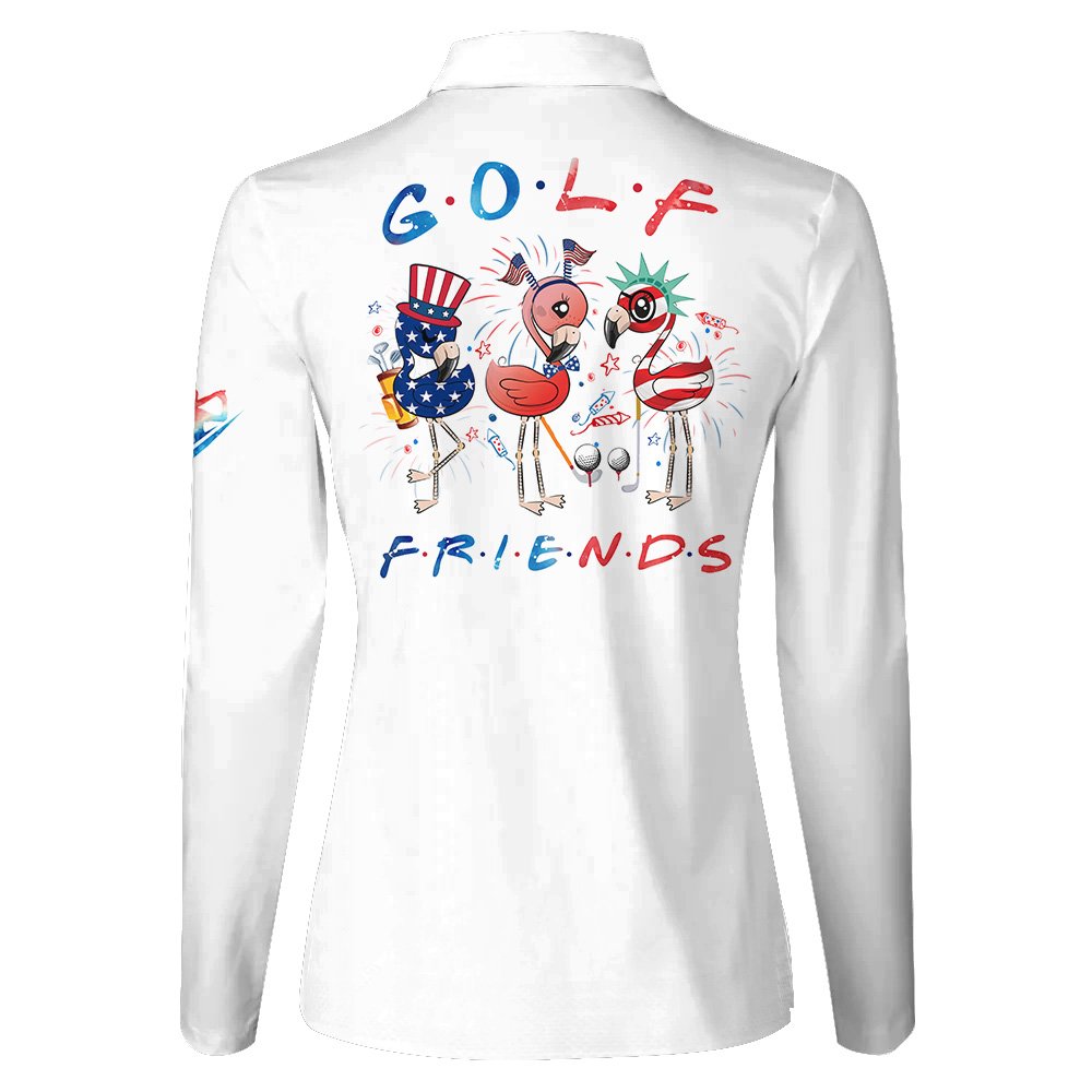 USA Golf Friends Flamingo Women Polo Shirt LLVH250801