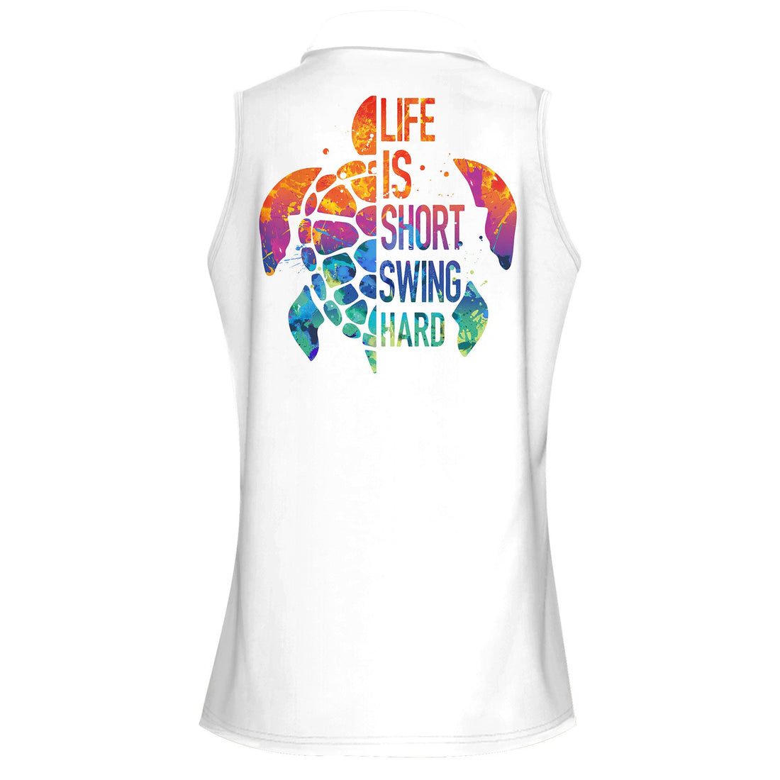 Ocean Turtle Water Color Life Is Short, Swing Hard Women Polo Shirt LVH060901