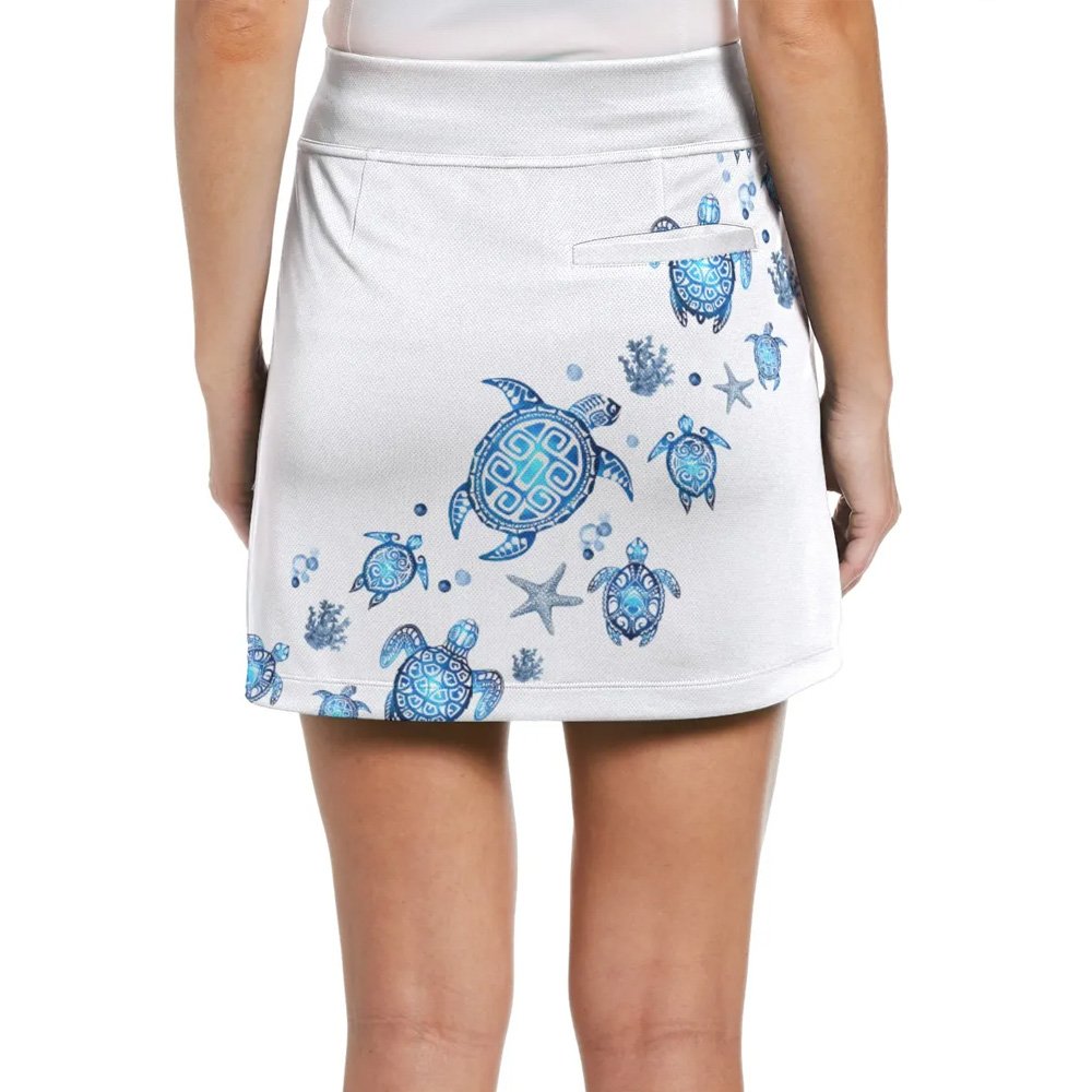 Ocean Turtle Blue On The Golf Course I Go, To Lose My Mind And Find My Soul Women Polo Shirt LVH070901