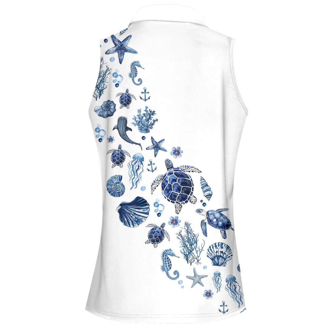 Sea Family Blue Women Polo Shirt LVH080901