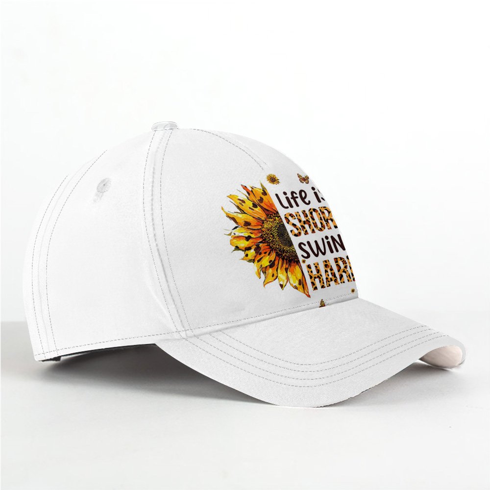 Leopard Sun Flowers Life is Short Swing Hard Cap CVH120901