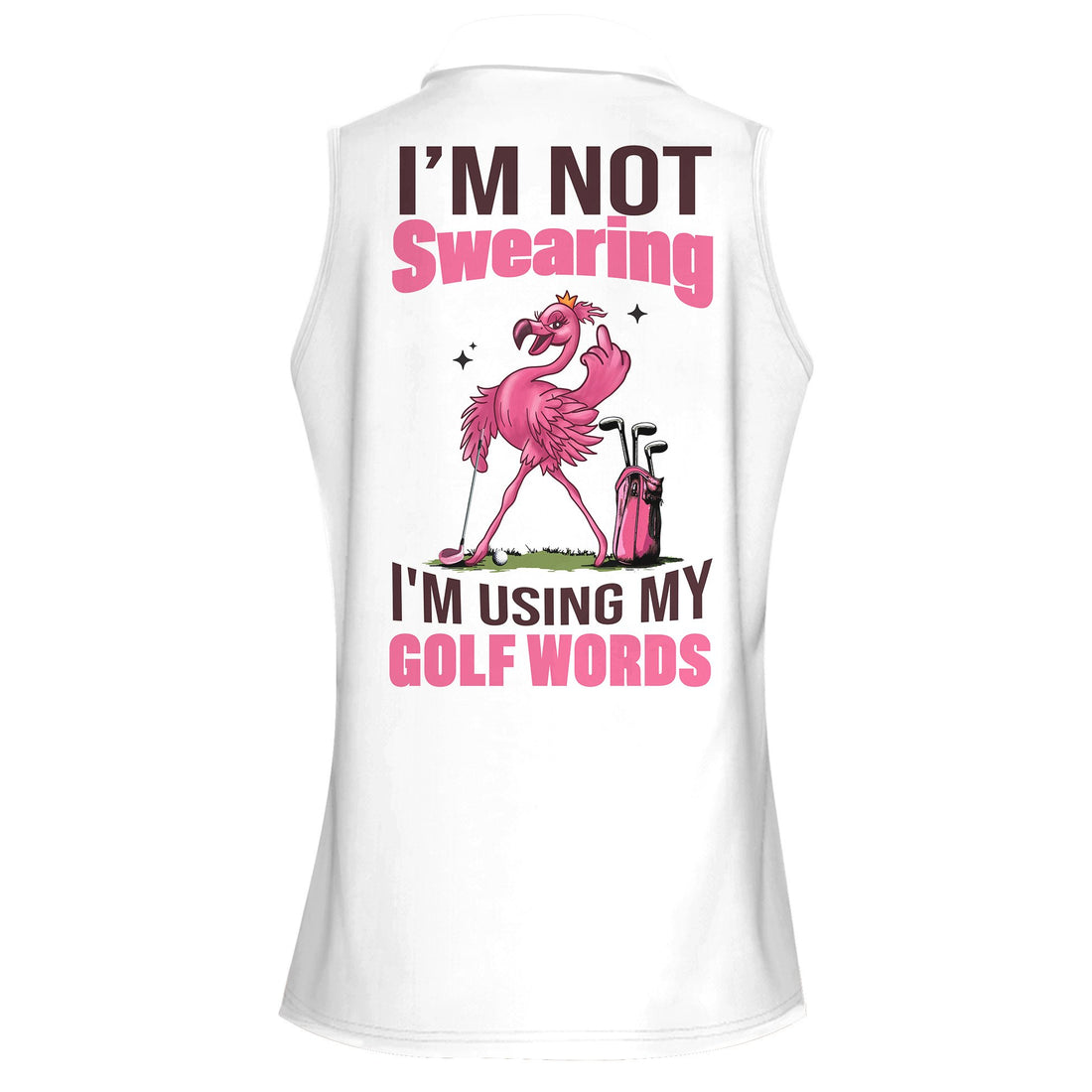 Flamingo I'm Not Swearing, I'm Using My Golf Words Women Polo Shirt LVH190901
