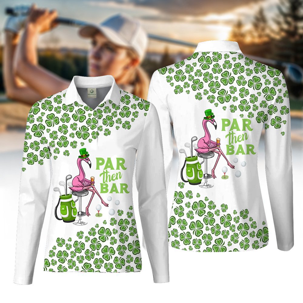 Par Then Bar St Patrick's Day Golf Beer Women Polo Shirt LVH030701