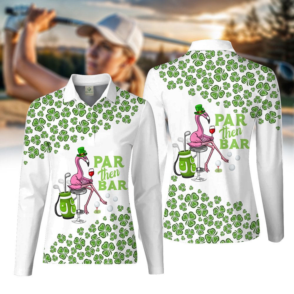 Par Then Bar St Patrick's Day Golf Wine Women Polo Shirt LVH020701