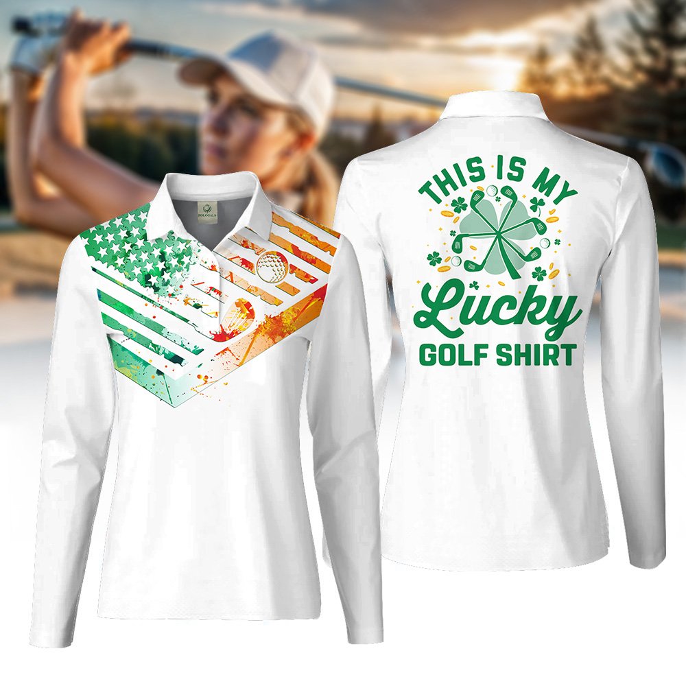 This Is My Lucky Golf Shirt ST Patrick's Day Golf Women Polo Shirt LLVH300601