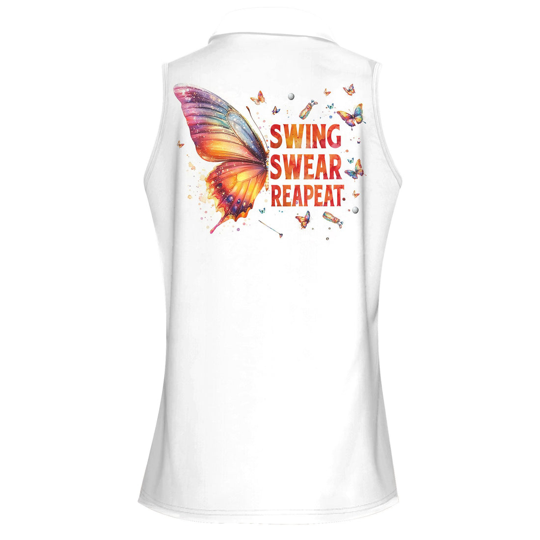 Butterfly Swing Swear Repeat Women Polo Shirt LVH210901
