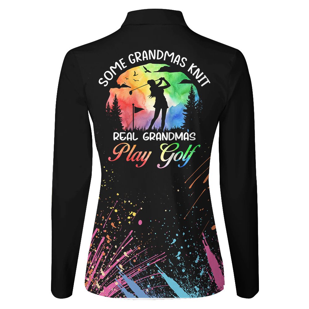Some Grandmas Knit Real Grandmas Play Golf Women Polo Shirt LLVH060201