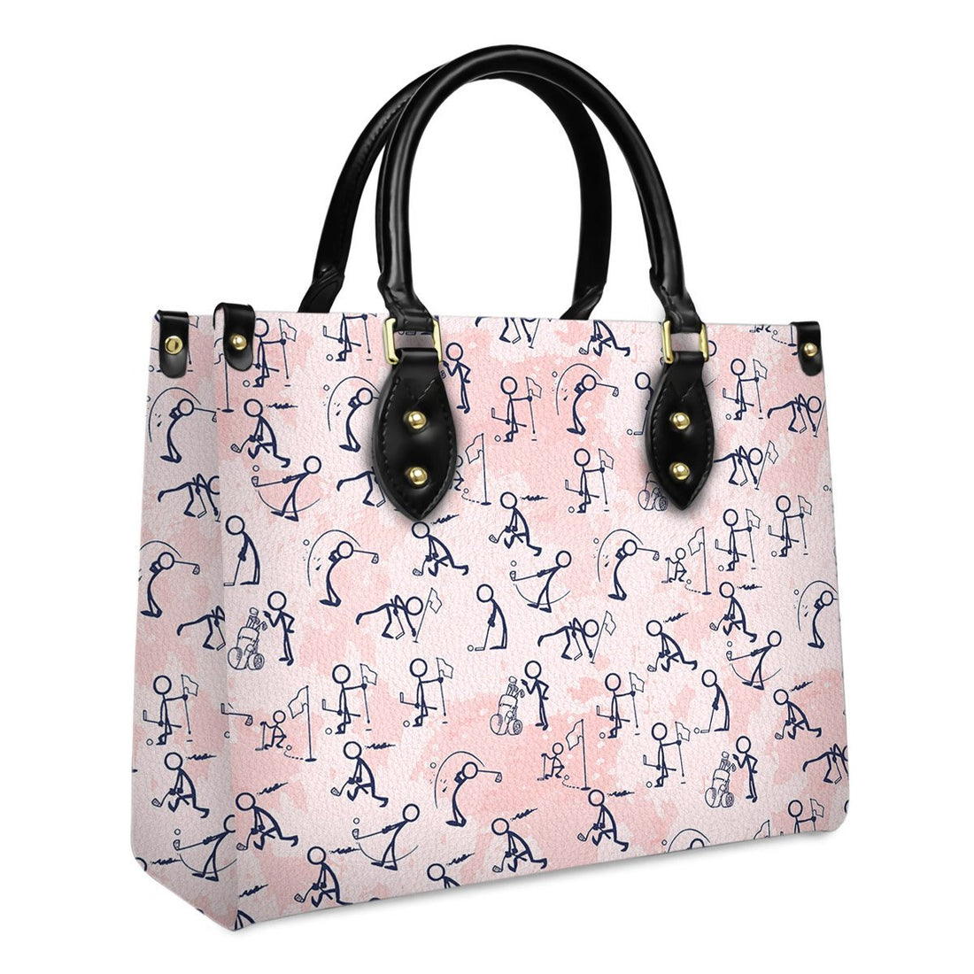 Pink Seamless Golf Stick Figures Women 's Tote Bag