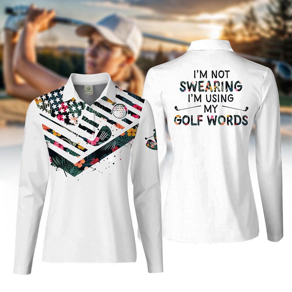 TROPICAL FLOWER I'M NOT SWEARING WOMEN Polo Shirt LLVH210501