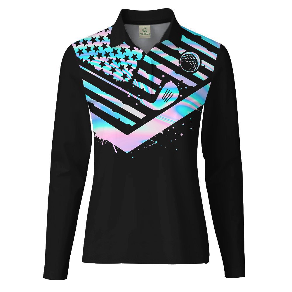 Hologram Swing Swear Repeat Women Polo Shirt LLVH190101