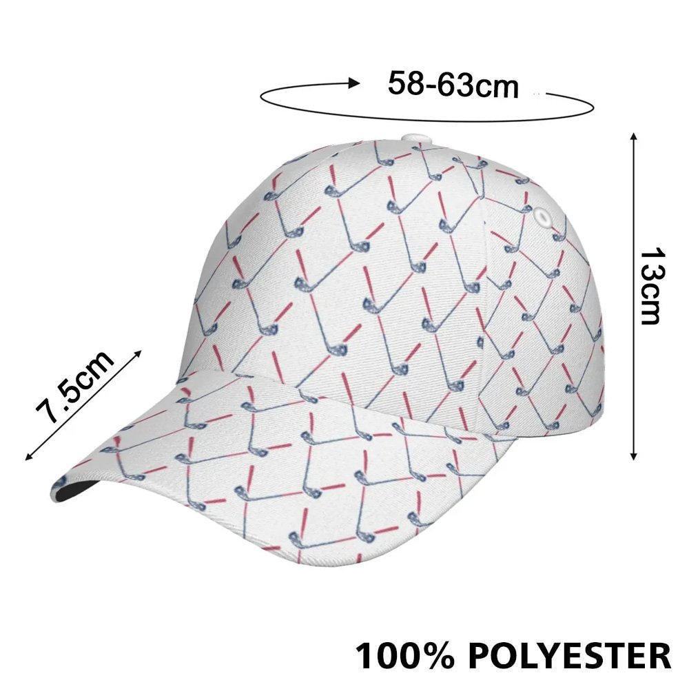 USA Flag Golf Club Pattern Cap CVH240801