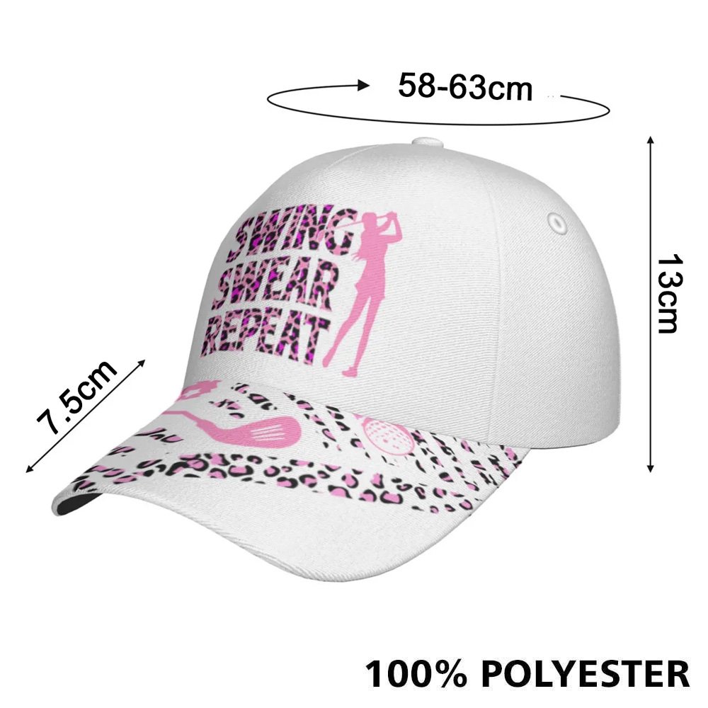 Leopard Swing Swear Repeat Pink Cap CVH290801