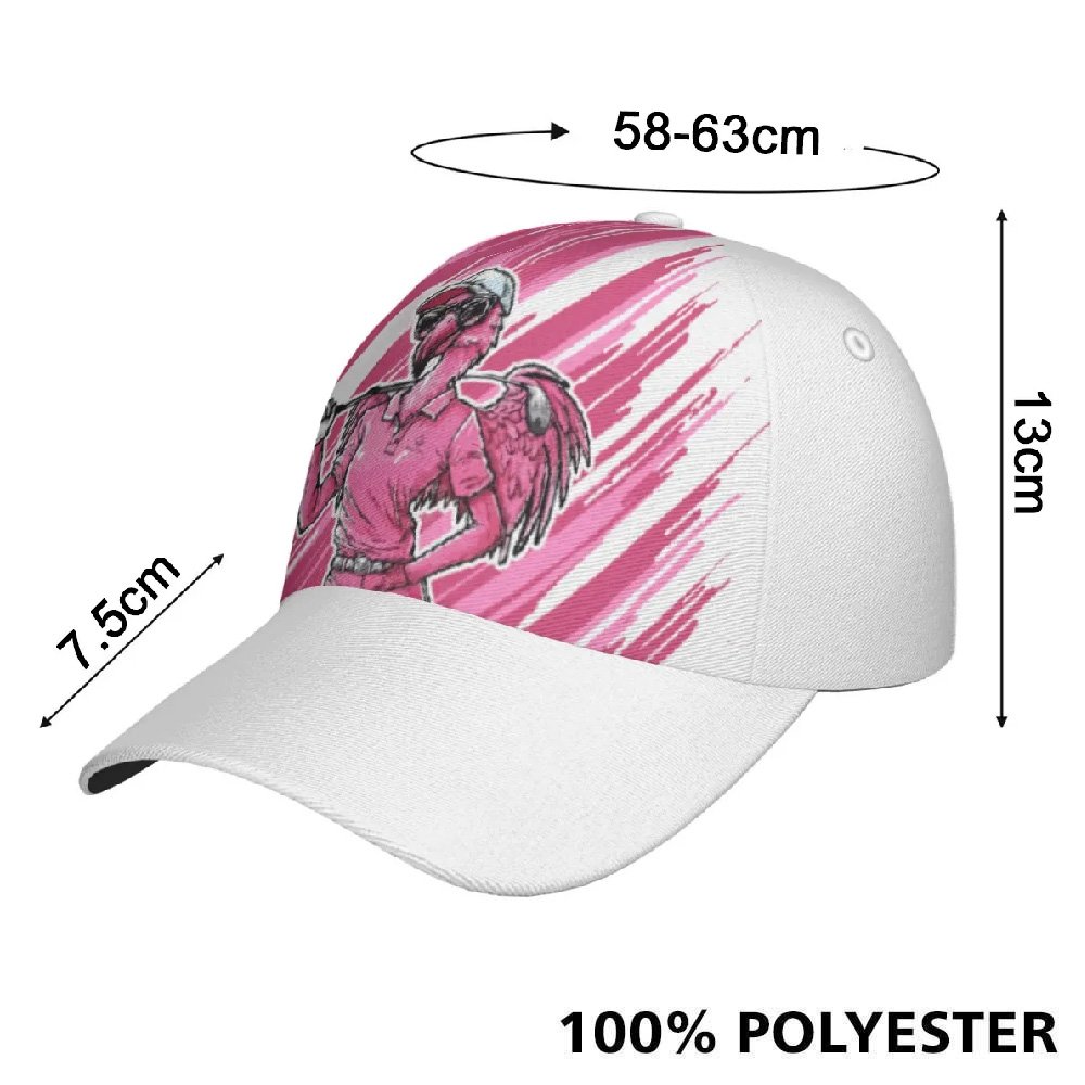 Pink Flamingo Women  Golfer Art Cap CVH100901