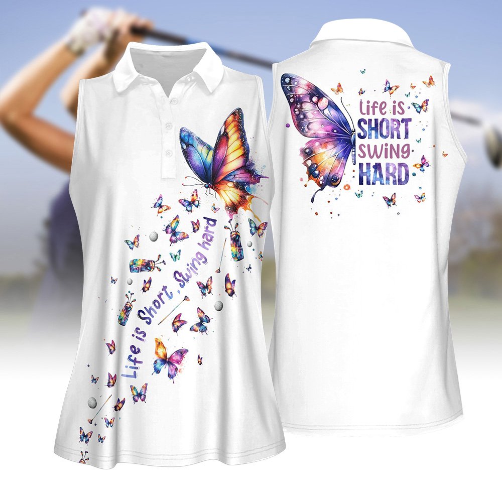 Butterfly Life is Short Swing Hard Women Polo Shirt LVH130901
