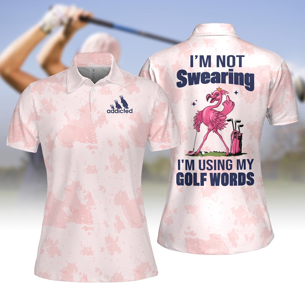 Flamingo I'm Not Swearing Women Polo Shirt V2 LVH180901