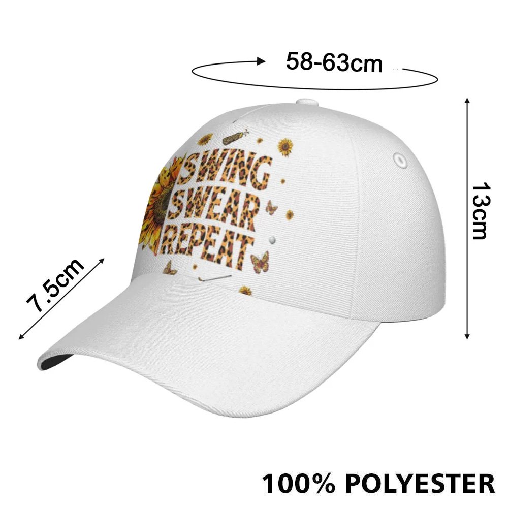 Leopard Sunflower Swing Swear Repeat Cap CVH200901