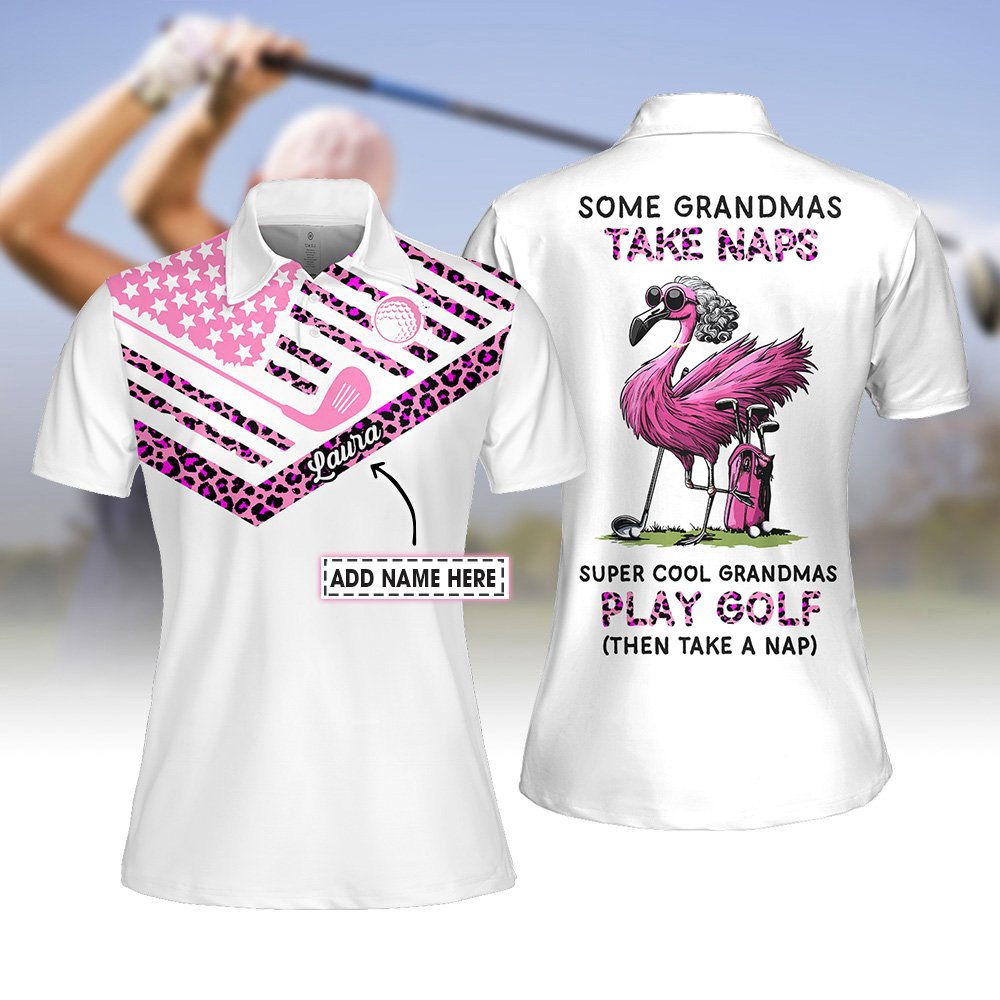 Super Cool Grandmas Play Golf Then Take Nap Women Polo Shirt LVH220901